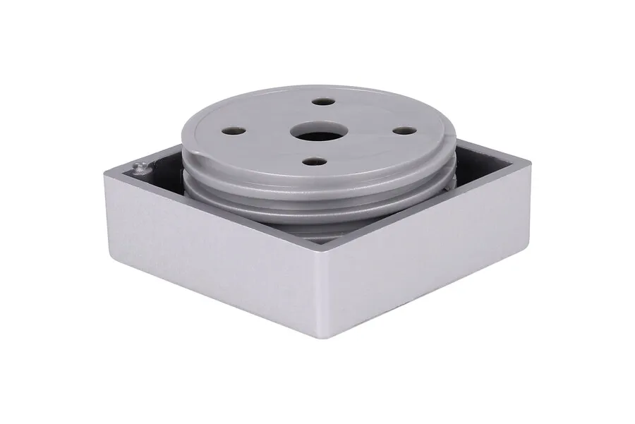 Nóżka kwadratowa K099 z regulacją - chrom mat lakier / wys. 1.8 cm 
