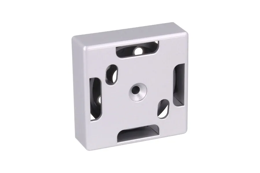 Nóżka kwadratowa K099 z regulacją - chrom mat lakier / wys. 1.8 cm 