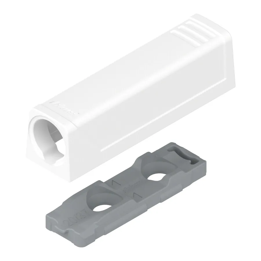 Adapter prosty do montażu TIP-ON - biały / krótki