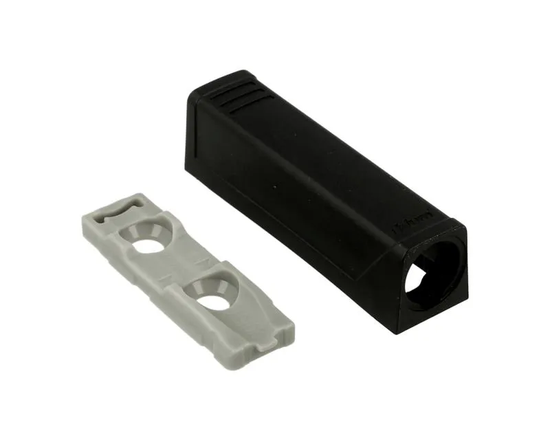 Adapter prosty do montażu TIP-ON - czarny / krótki