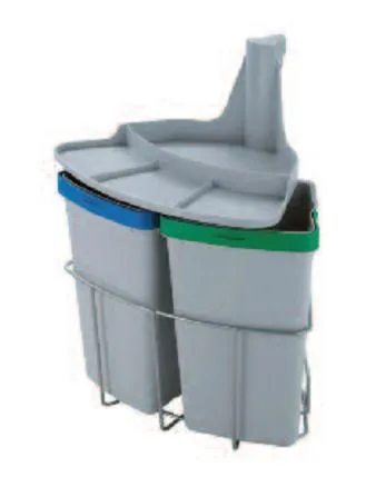 Kosz Wurth EKO CENTER 2 do korpusu 40 cm / 2x9 l 