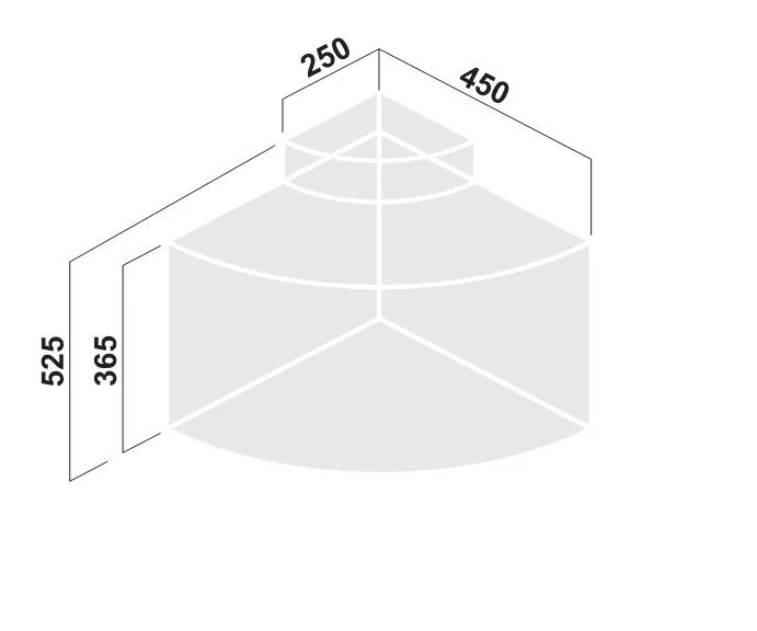 Kosz Wurth EKO CENTER 4 do korpusu 50 cm / 1x12 + 3x9 l