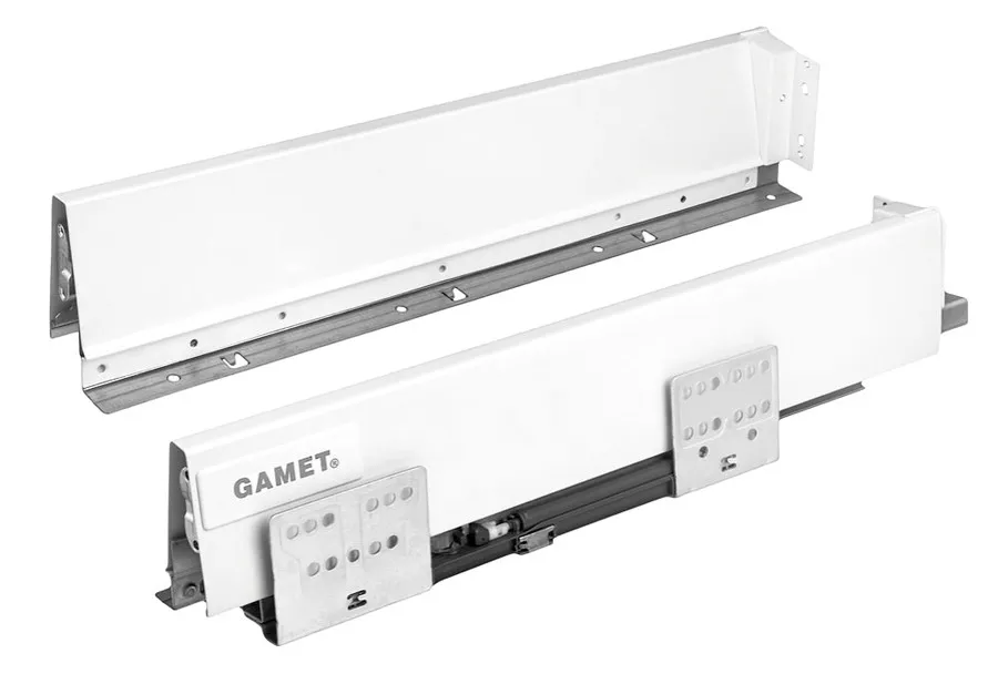 Szuflada Gamet Box  Wys=100mm Prowadnice 45cm BIAŁA