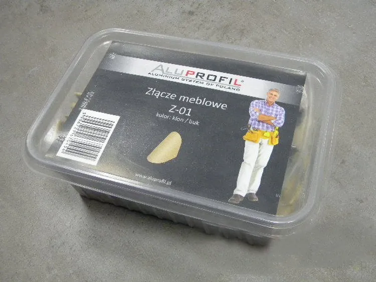 Złącze meblowe zamykane pojedyncze Z-02 - orzech / 80 szt.