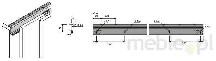 TopLine L - Zestaw Z Profili STB 11 Przed Wieńcem Górnym 3000 mm