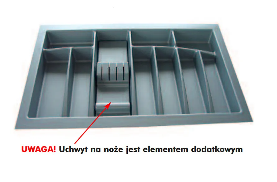 Wkład Na Sztućce Do Szer.80cm Głęb.50cm SREBRNY TWARDY gr.2.5mm