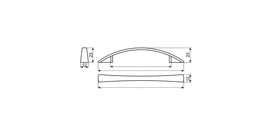 Rys.tech. Uchwyt UN37 nikiel satynowy rozstaw 160mm