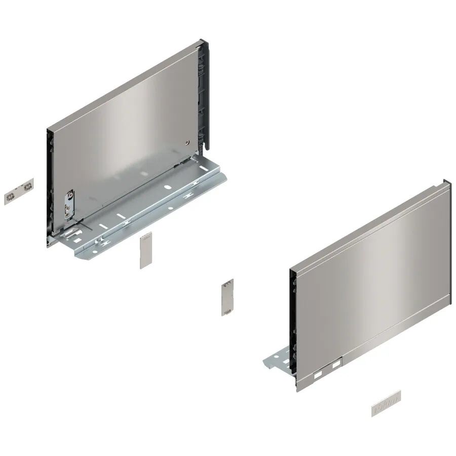 LEGRABOX Pure, boki szuflady o wys."C", NL=270 mm, stalowe, komplet, inox