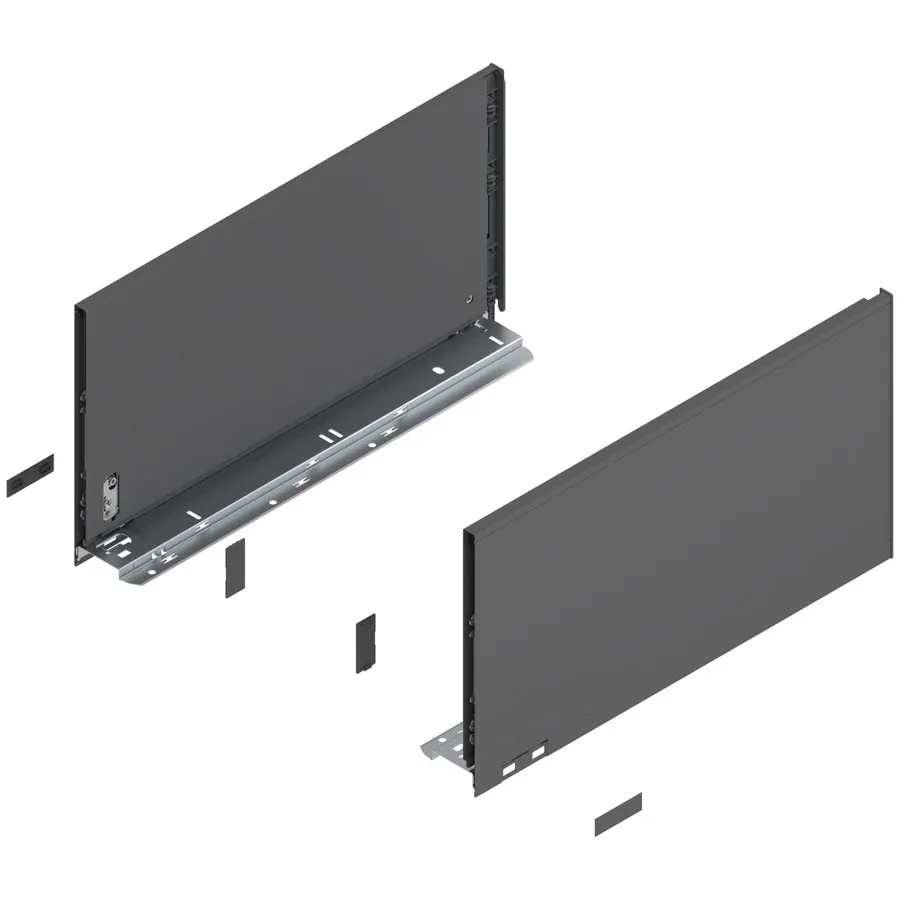 Boki LEGRABOX / wys. F=241 mm / dł. 45 cm / antracyt