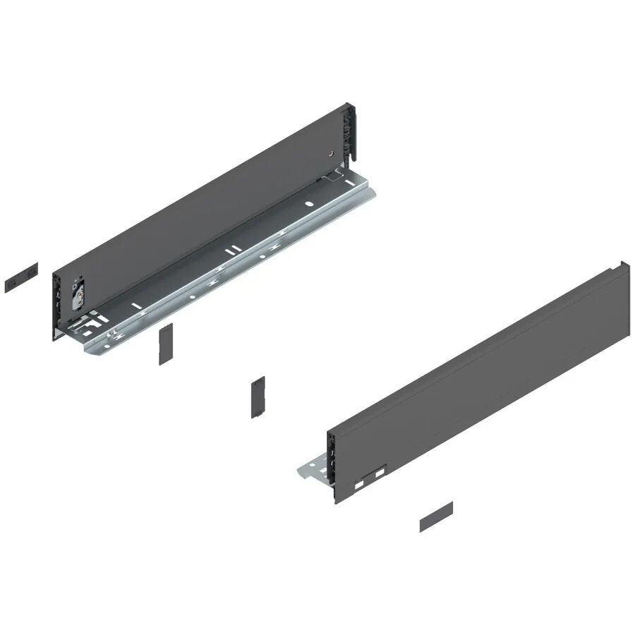 Boki LEGRABOX / wys. M=90.5 mm / dł. 45 cm / antracyt
