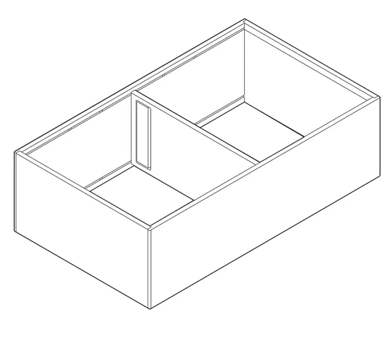 Ramki do szuflady z wysokim frontem AMBIA-LINE do Legrabox i Merivobox - antracyt / 21.8x40 cm