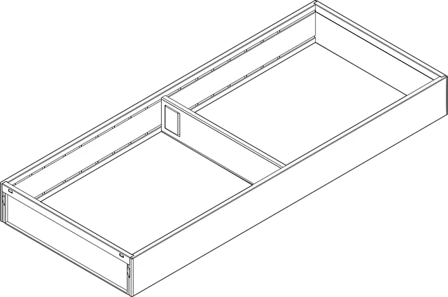 Ramki do szuflady AMBIA-LINE do Legrabox i Merivobox - antracyt / 20x50 cm