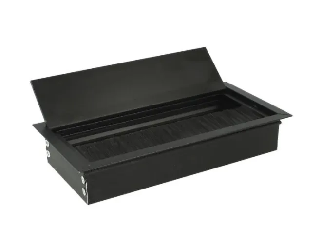 Przepust kablowy prostokątny K262 - czarny / 160x80 mm