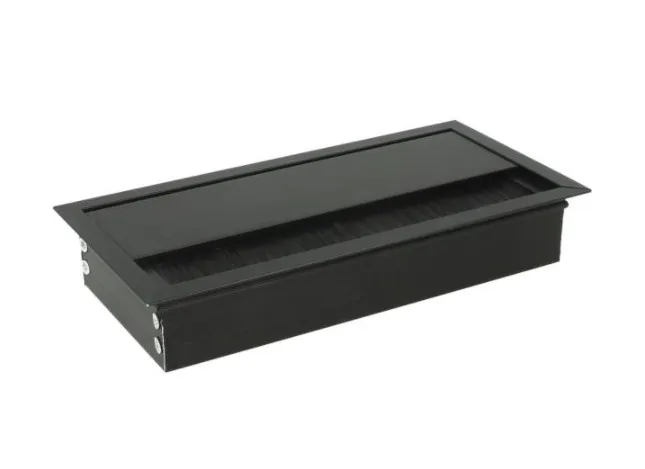 Przepust kablowy prostokątny K262 - czarny / 160x80 mm