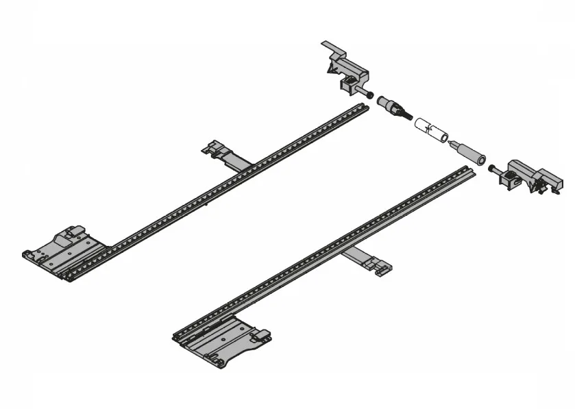 Stabilizacja boczna MOVENTO do prowadnic o dł. do 40 cm