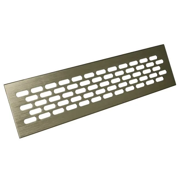 Kratka wentylacyjna 60 L-245mm aluminium INOX