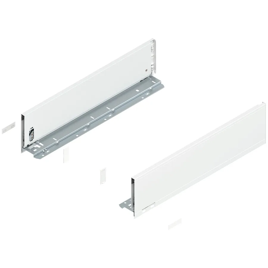 Boki LEGRABOX / wys. K=128.5 mm / dł. 50 cm / biały