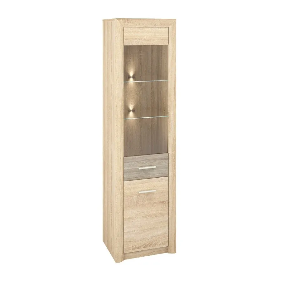 Witryna CASTEL 04/S - sonoma jasna/sonoma truflowa