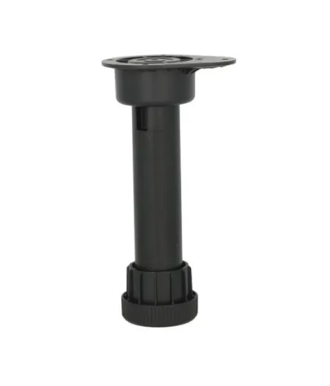 Nóżka cokołowa 3-częściowa Volpato - czarny / wys. 15 cm / 400 kg