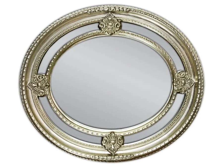 Lustro owalne PU027 62x72 - srebrny
