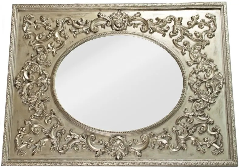 Lustro PU284A 90x120 - srebrny przecierany