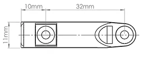 Adapter do hamulca Airtic 32 do drzwi nakładanych - biały