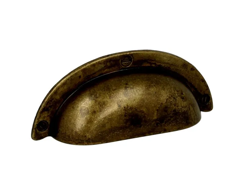 Uchwyt MUSZELKA 15120 - mosiądz patynowany / rozstaw 64 mm