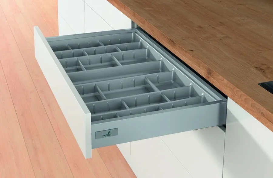 Wkład na sztućce ORGATRAY 590 - srebrny / 807x462 mm