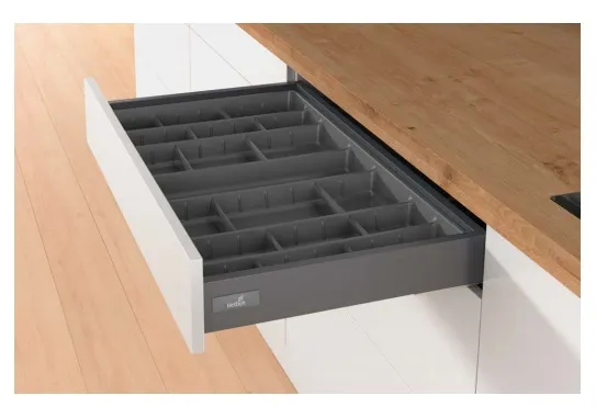 Wkład na sztućce ORGATRAY 590 - antracyt / 907x462 mm