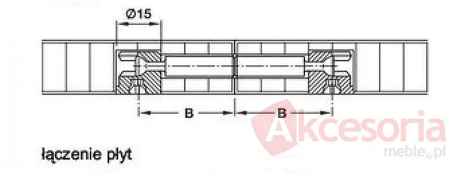 Trzpień Podwójny Do Łączenia Płyt Do Otworu o Śr. 7mm Ocynk B34