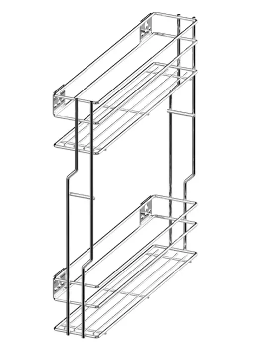 Cargo Mini Boczne Prawe VARIANT MULTI 15 cm - ocynk / miękki domyk