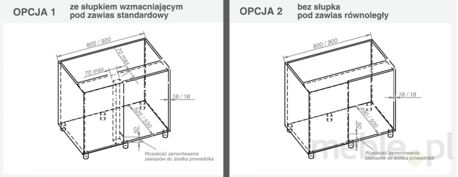 Cargo do szafki narożnej Corner Optima Lewe MAXIMA EVO II 90 cm