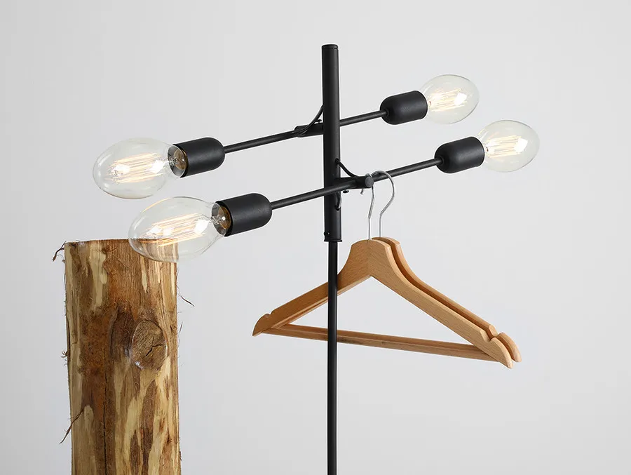 Lampa podłogowa TWIGO FLOOR 4 - czarny