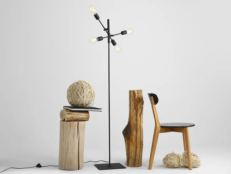 Lampa podłogowa TWIGO FLOOR 4 - czarny