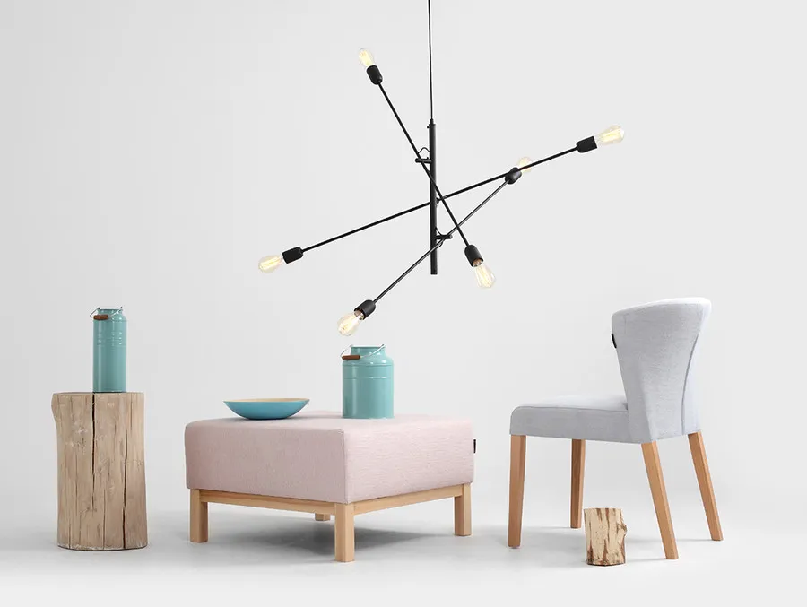 Lampa wisząca TWIGO 6 - czarny