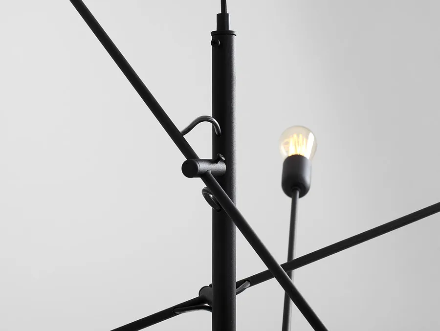 Lampa wisząca TWIGO 6 - czarny
