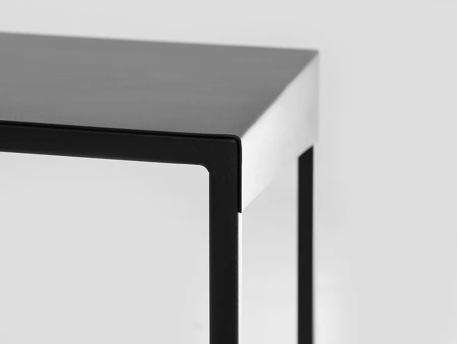 Stolik OBROOS COFFEE METAL 100x60 - czarny