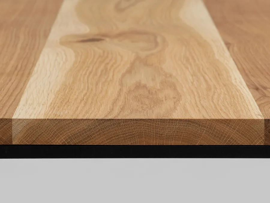 Stół kawowy WALT SOLID WOOD 100x100 - naturalny/czarny