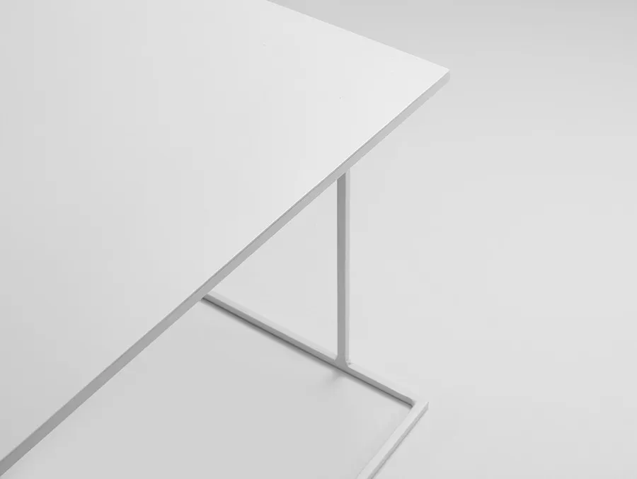 Stół kawowy WALT METAL 100x60 - biały
