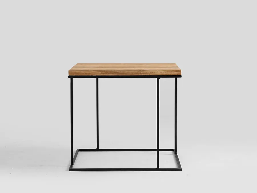 Stolik WALT SOLID WOOD 50 - naturalny/czarny