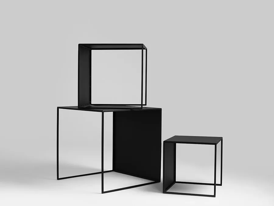 Stolik 2 WALL TRIO METAL - czarny