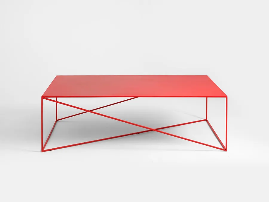 Stolik MEMO METAL 140 - czerwony