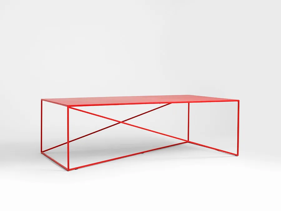 Stolik MEMO METAL 140 - czerwony