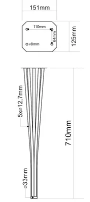 Noga stołu Siso ELIN ZS01 - biały mat / wys. 710 mm