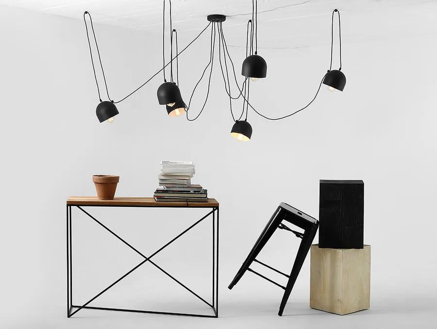 Lampa wisząca POPO 6 - czarny