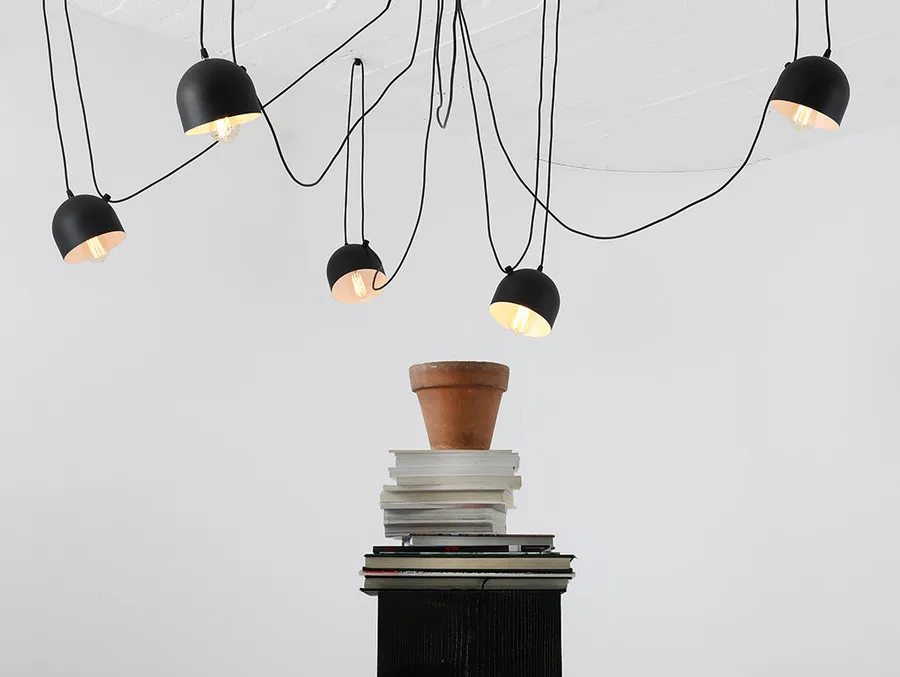 Lampa wisząca POPO 6 - czarny