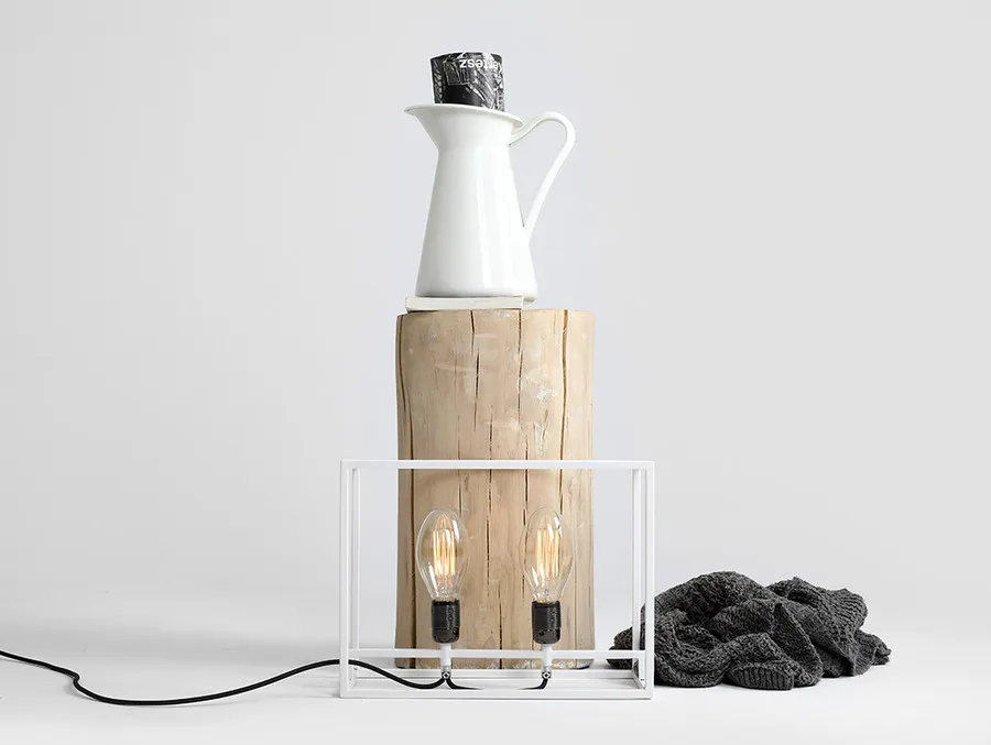 Lampa stołowa METRIC TABLE - biały
