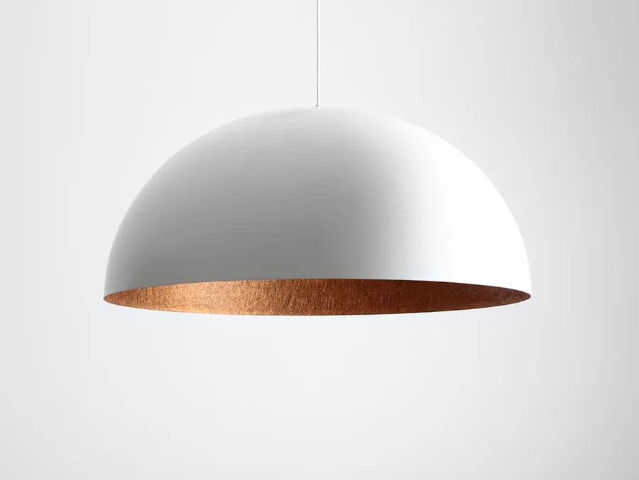 Lampa wisząca LORD 90 - miedziano-biały