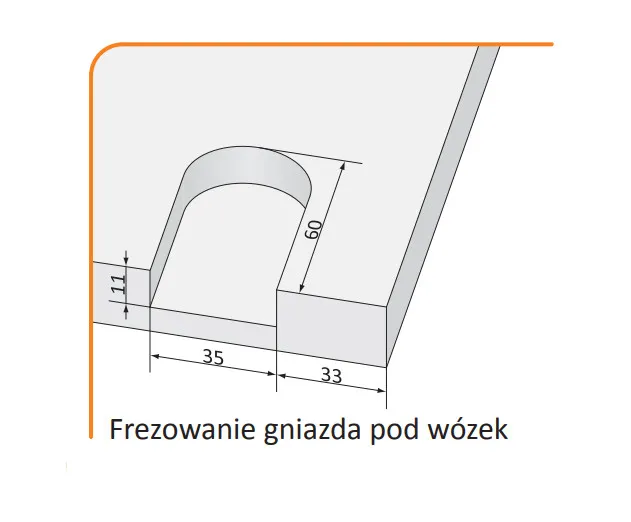 Rączka CLASSIC PLUS 18/M do drzwi przesuwnych - biały połysk / dł. 270 cm