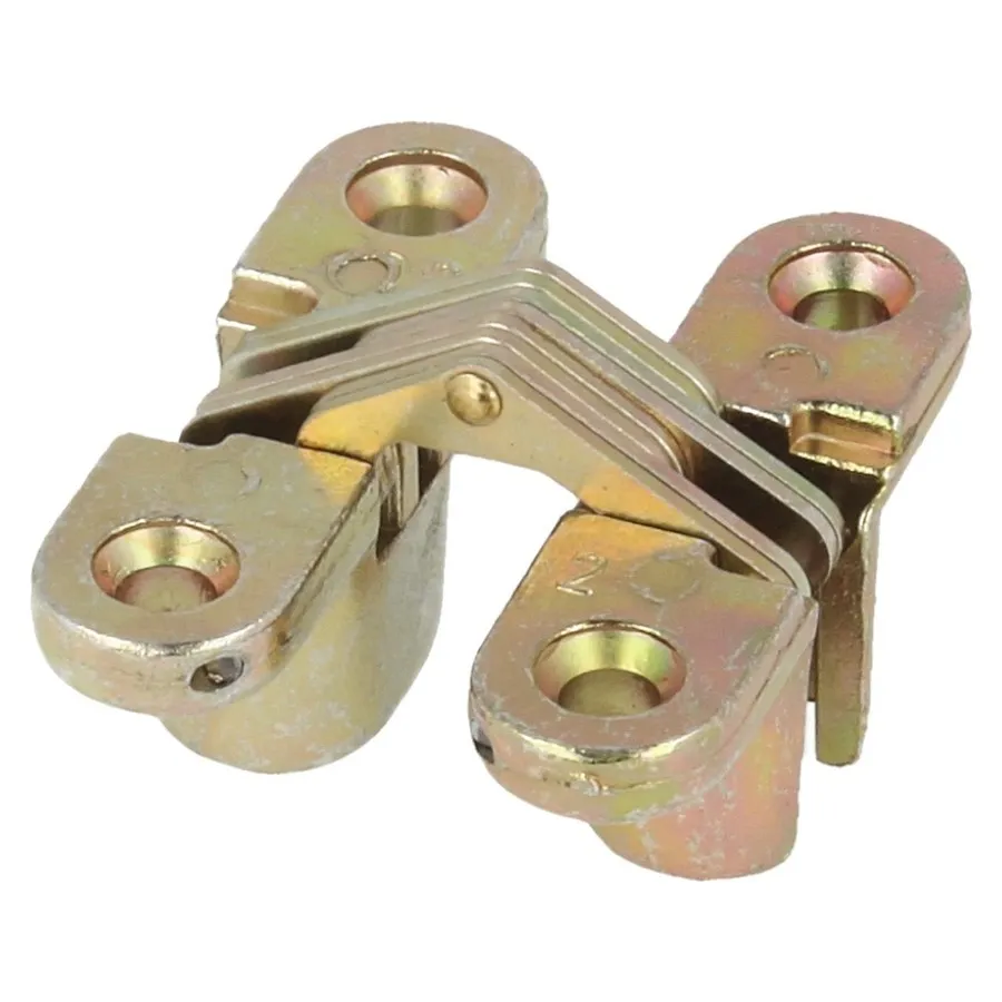 Zawias do stołów składanych Siso VICI - żółty ocynk / 44x13 mm